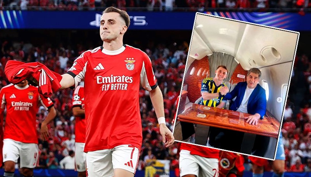 Kerem Aktürkoğlu Benfica'ya veda etti, uçaktan fotoğraf geldi: Forma numarası da belli oldu