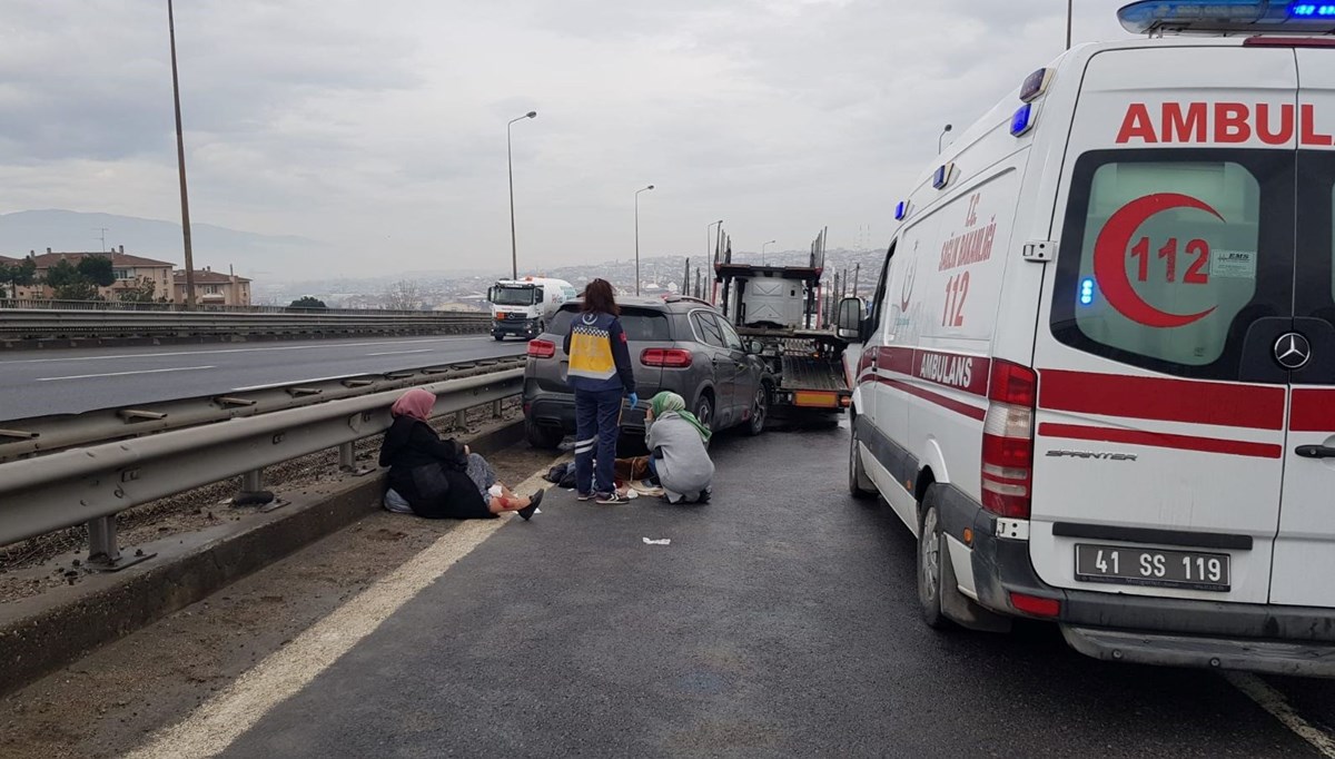 TEM'de zincirleme kaza: 11 kişi yaralandı TEM'de zincirleme kaza: 11 kişi yaralandı