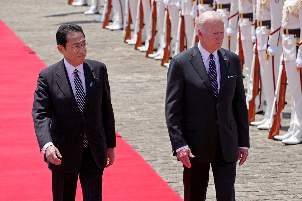 Biden, Japonya Başbakanı Kişida Fumio ile düzenlenen ortak basın toplantısında konuştu.
