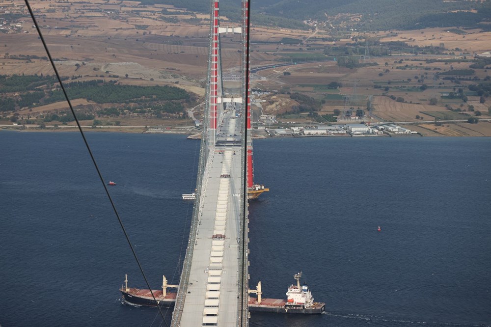1915 Çanakkale Köprüsü 318 metre yükseklikten görüntülendi - 15