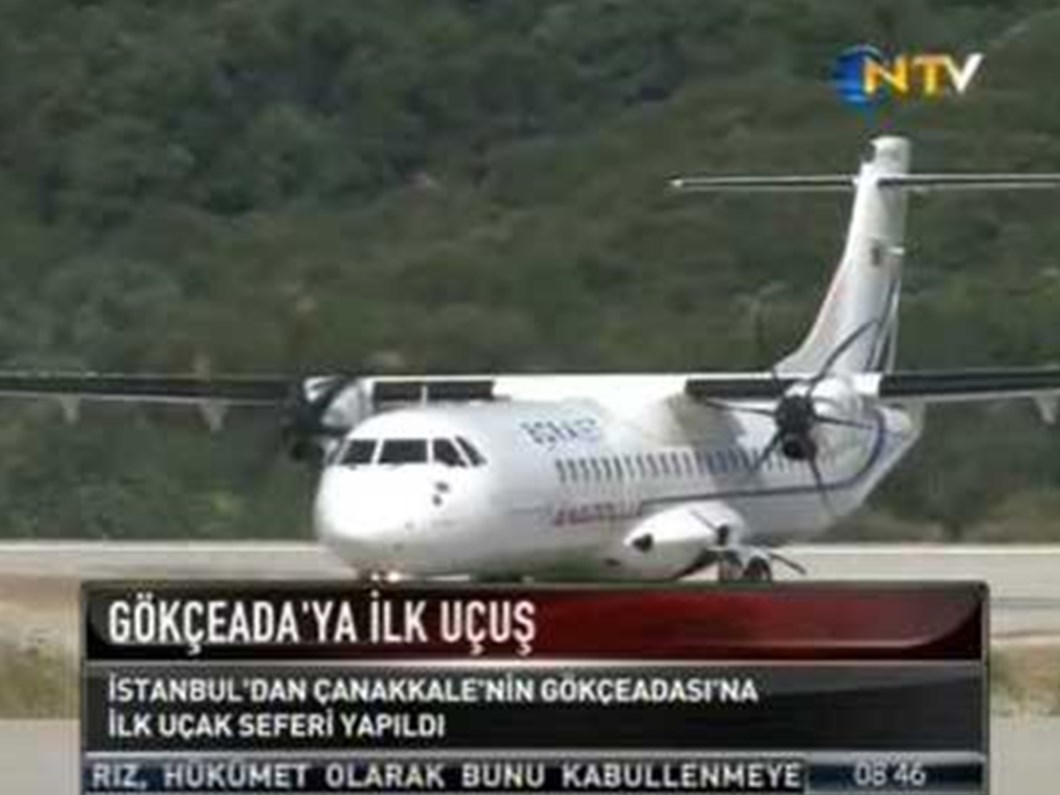 Gokceada Ya Ilk Ucus Ntv