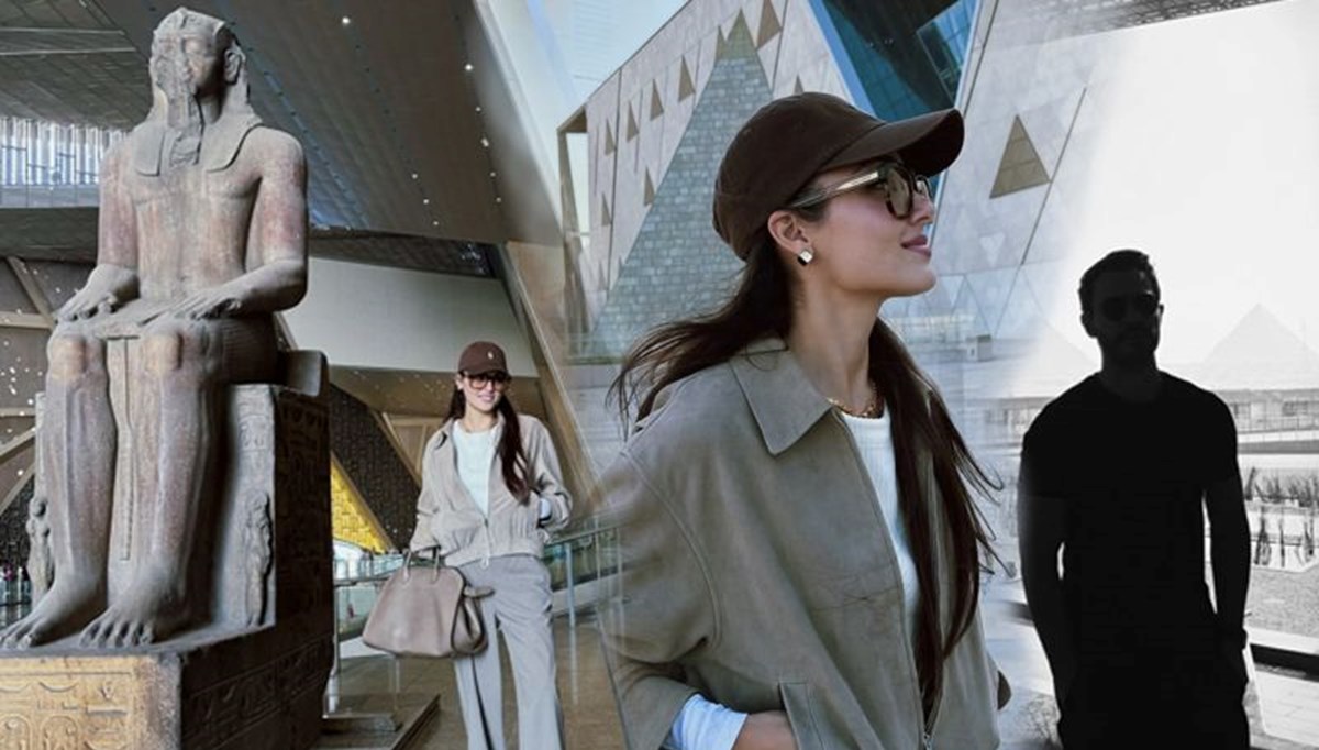 Mısır'a giden Hande Erçel ile Hakan Sabancı'dan yeni kareler