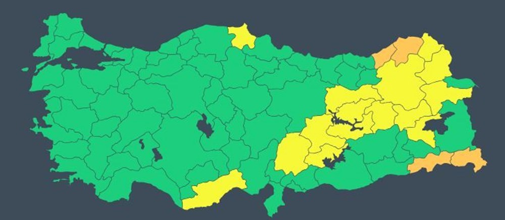 Meteoroloji'den 19 il için sarı ve turuncu kodlu uyarı (Yeni haftada hava nasıl olacak?) - 5