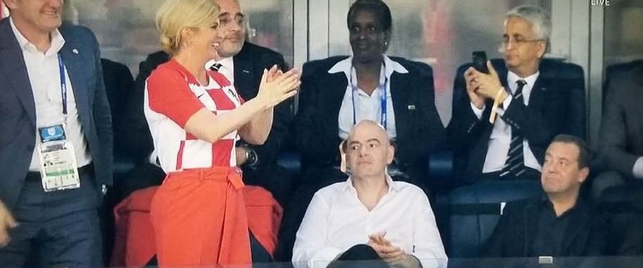 Hırvatistan-Rusya maçına Cumhurbaşkanı Grabar-Kitarovic damga vurdu