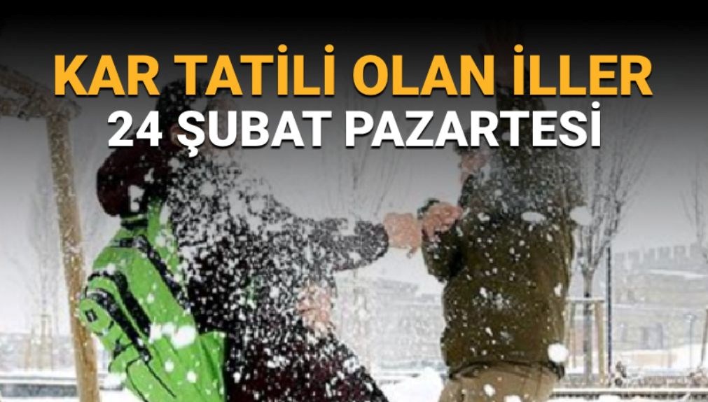 Bugün okullar tatil mi? 24 Şubat Pazartesi hangi illerde okullar tatil oldu? (Kar tatili olan iller listesi)