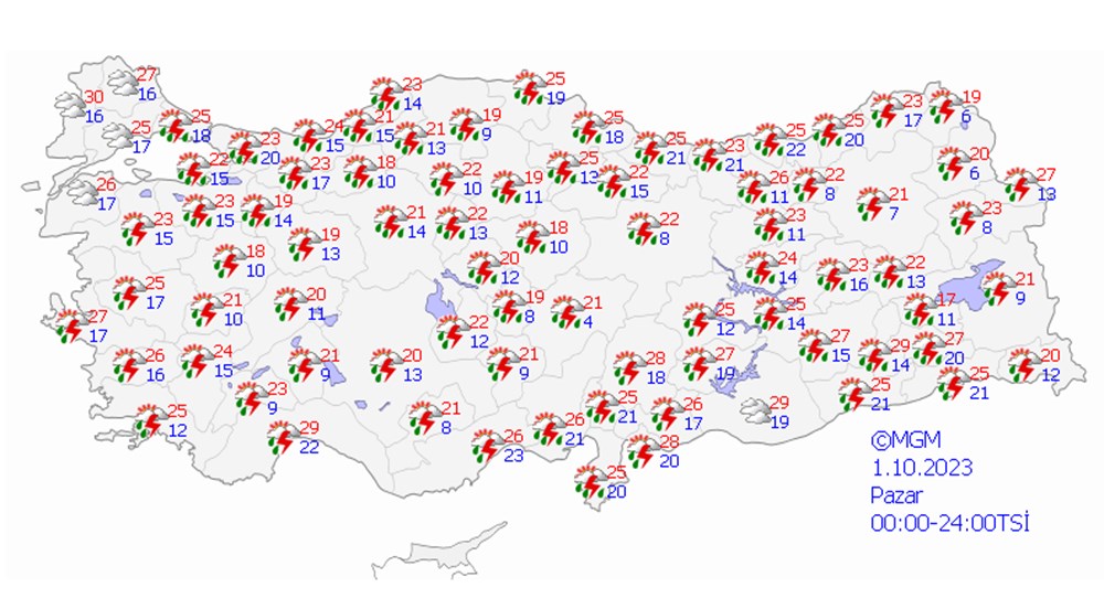 Valilik, AKOM ve Meteoroloji'den kuvvetli yağış uyarısı: 17 il için sarı kod - 15