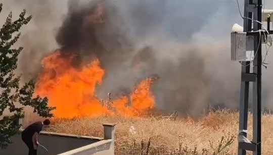 Silivri'de korkutan yangın
