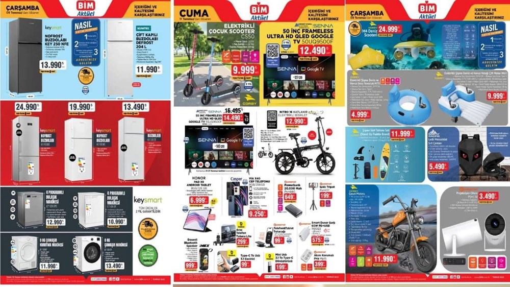 İndirimli ürünler raflarda! BİM 8-11 Temmuz Aktüel Kataloğu 2025 | Tablet, klima, vantilatör, kahvaltı seti ve tencere seti geliyor - 1