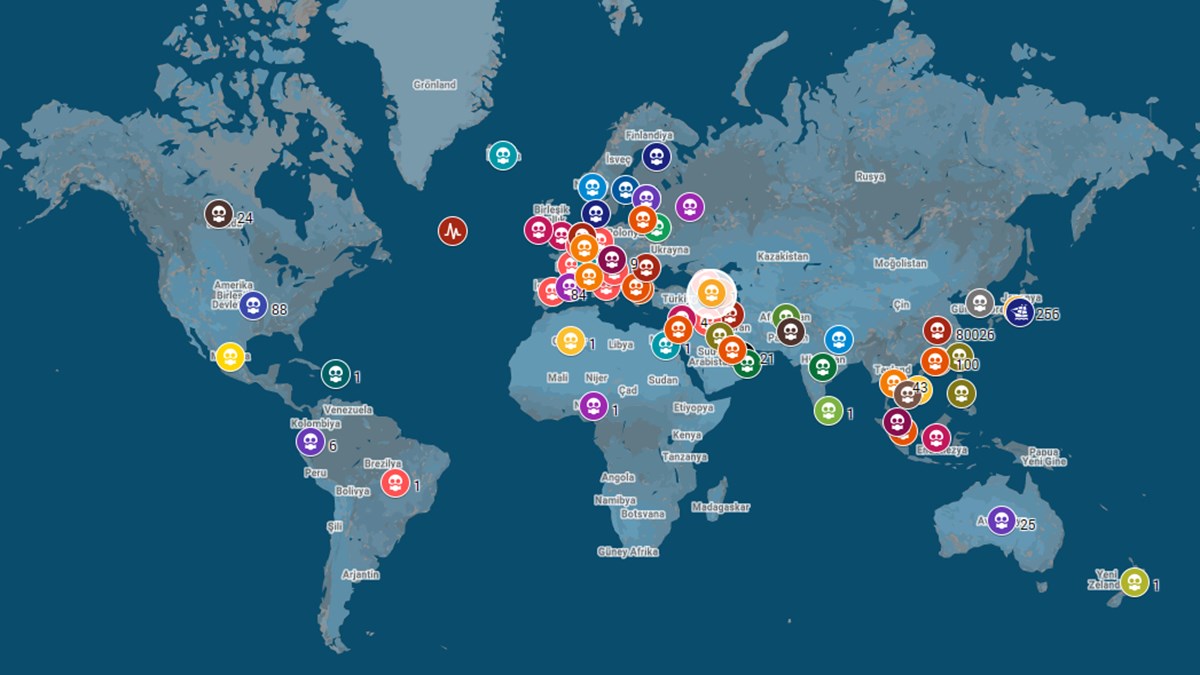 Corona Virusu Hangi Ulkeleri Etkiliyor Interaktif Harita Ntv