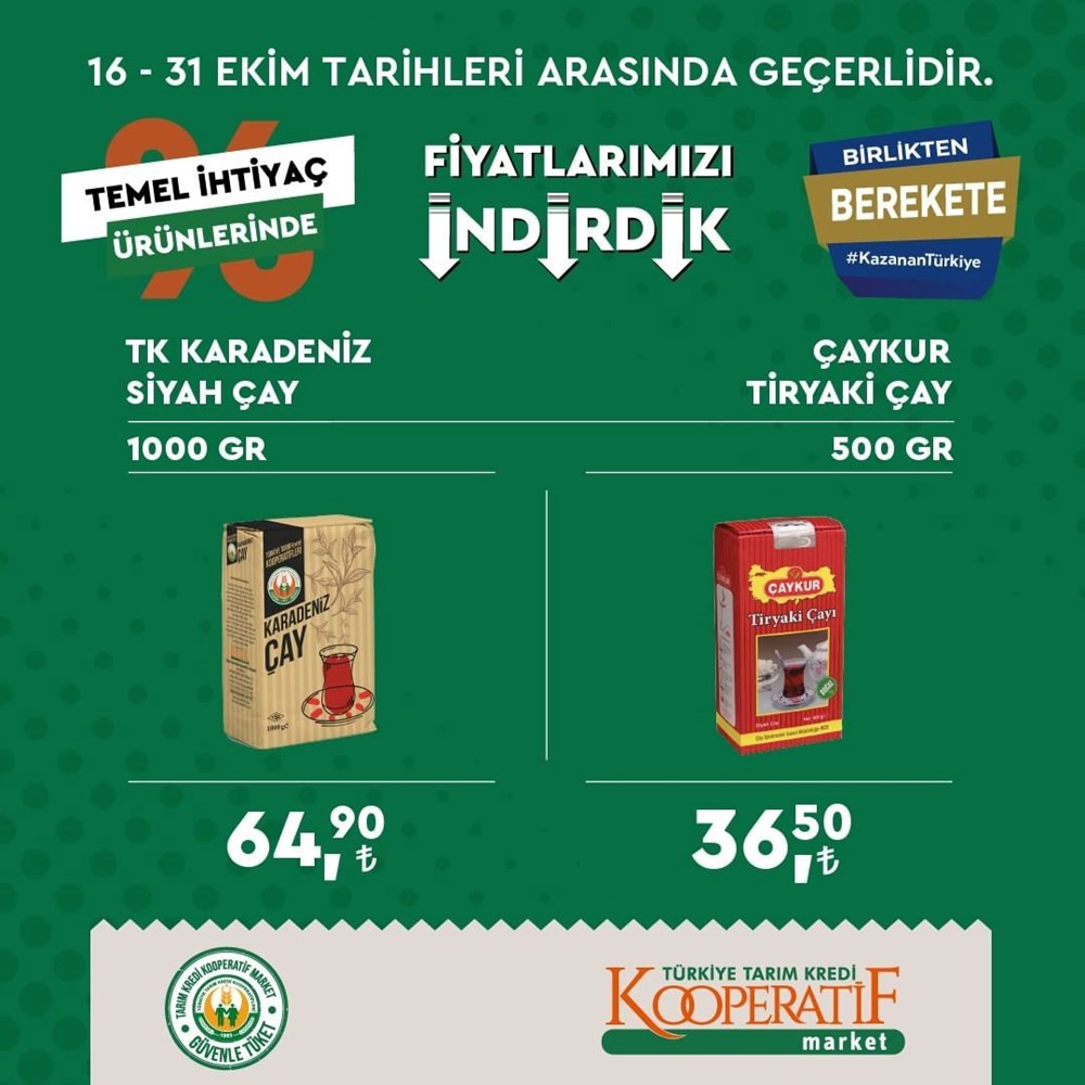 Tarım Kredi Kooperatif Market temel ihtiyaç ürünlerinde büyük indirimler (17-31 Ekim güncel indirimli ürünler kataloğu) - 27
