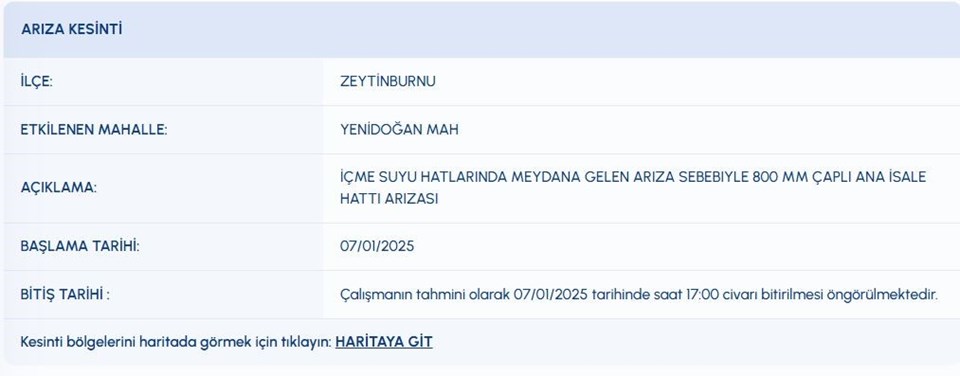 Zeytinburnu'da sular ne zaman gelecek? İSKİ 7 Ocak su kesintisi programı - 5