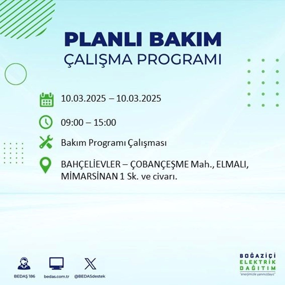 İstanbul'da Elektrikler Gidiyor: 22 İlçede Yarın Hayat Duracak mı? (10 Mart BEDAŞ Kesinti Alarmı) 83 3Ks4dIUUyEK5NCDH634 KQ