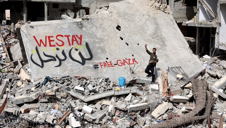 Gazze'deki Filistinlilerden İsrail'e mesaj: Ayrılmayacağız