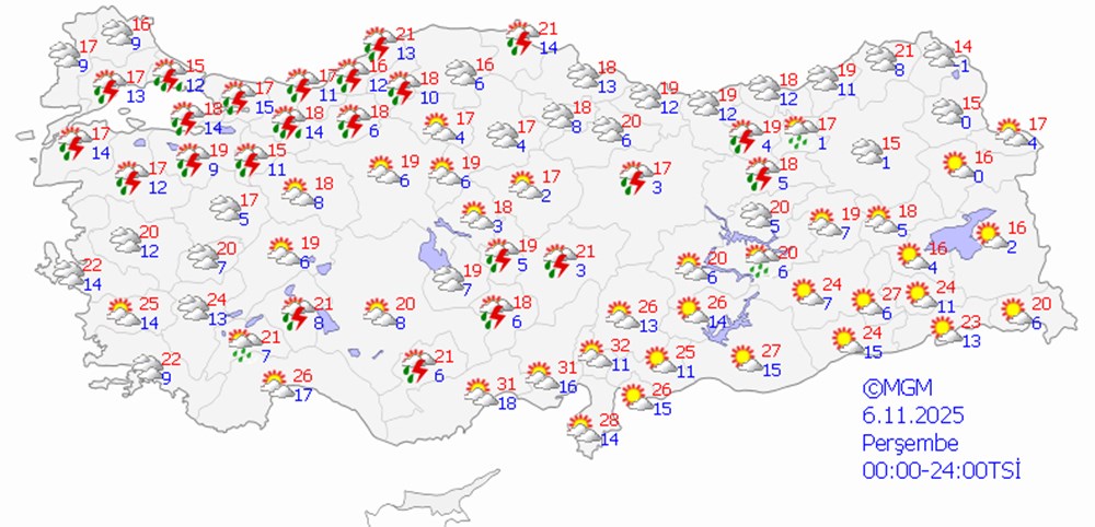 Sıcak havaya aldanmayın: İstanbul dahil 20 ile sağanak yağış uyarısı - 6