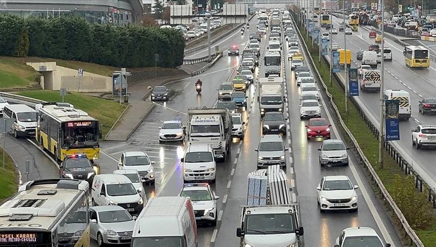 İstanbul'da trafik yoğunluğu