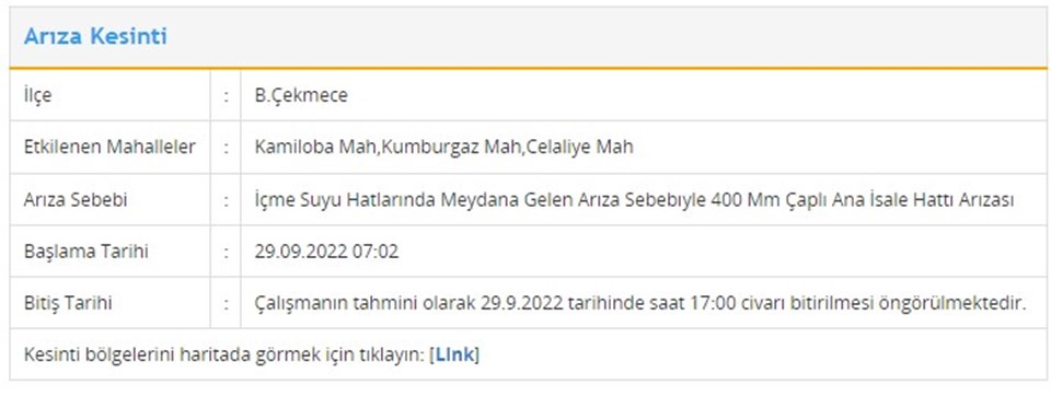 İstanbul Büyükçekmece'de 10 saatlik su kesintisi: Sular ne zaman gelecek? (29 Eylül İSKİ su kesintisi) - 1