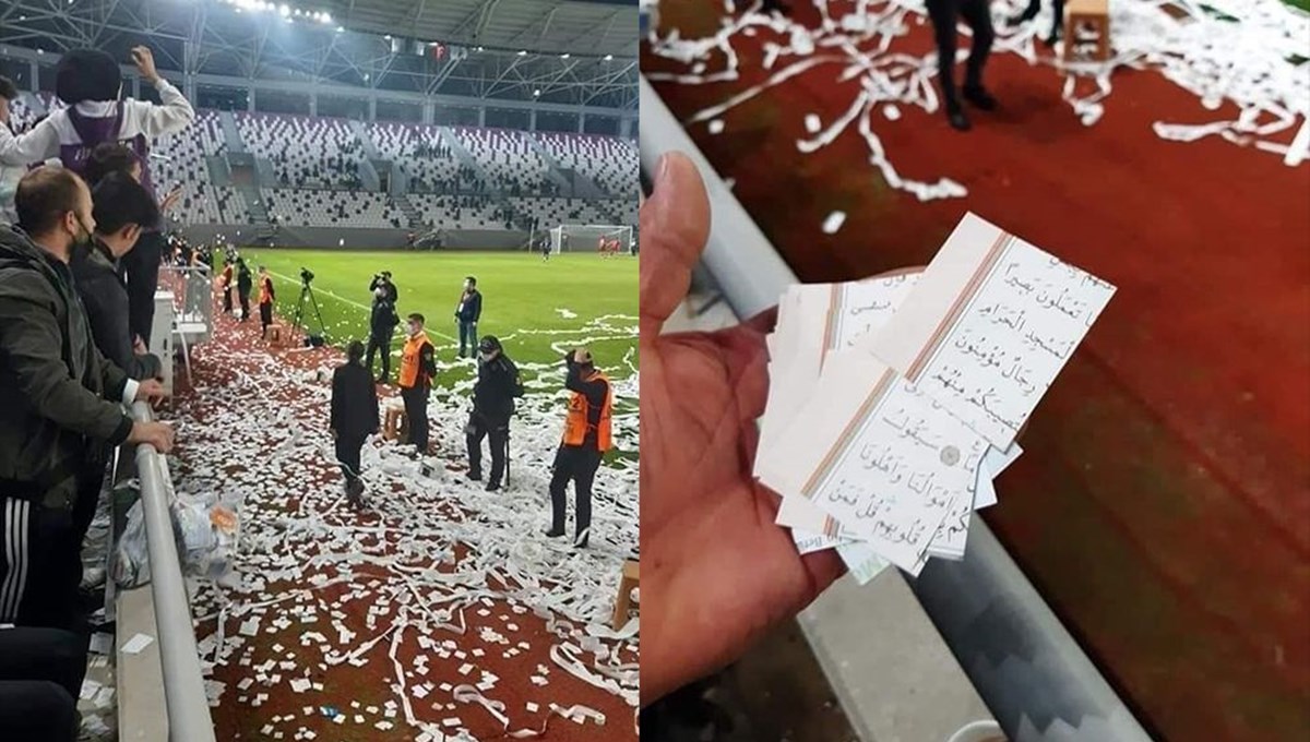Kur’an-ı Kerim sayfaları ve Türk bayrağından konfeti: 3 kişi serbest bırakıldı, bir kişi karantinada Kur’an-ı Kerim sayfaları ve Türk bayrağından konfeti: 3 kişi serbest bırakıldı, bir kişi karantinada
