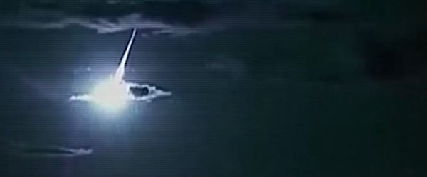Meteor parçası böyle görüntülendi