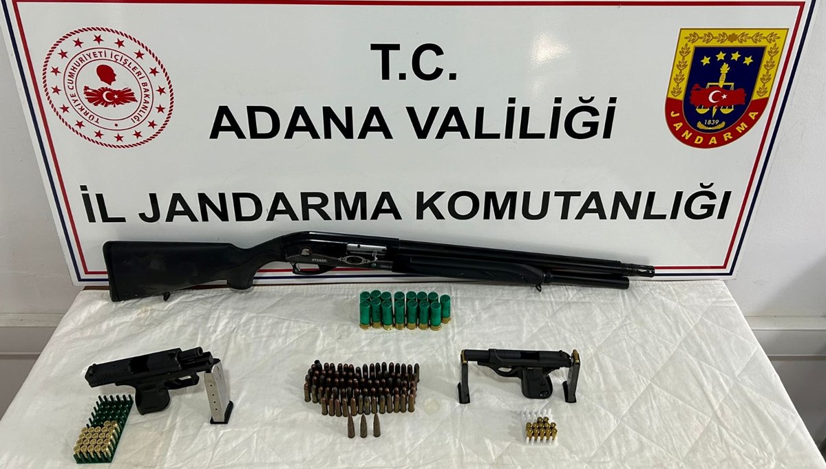 Adana'da bir çiftlikte ruhsatsız 2 tabanca ve av tüfeği ele geçirildi