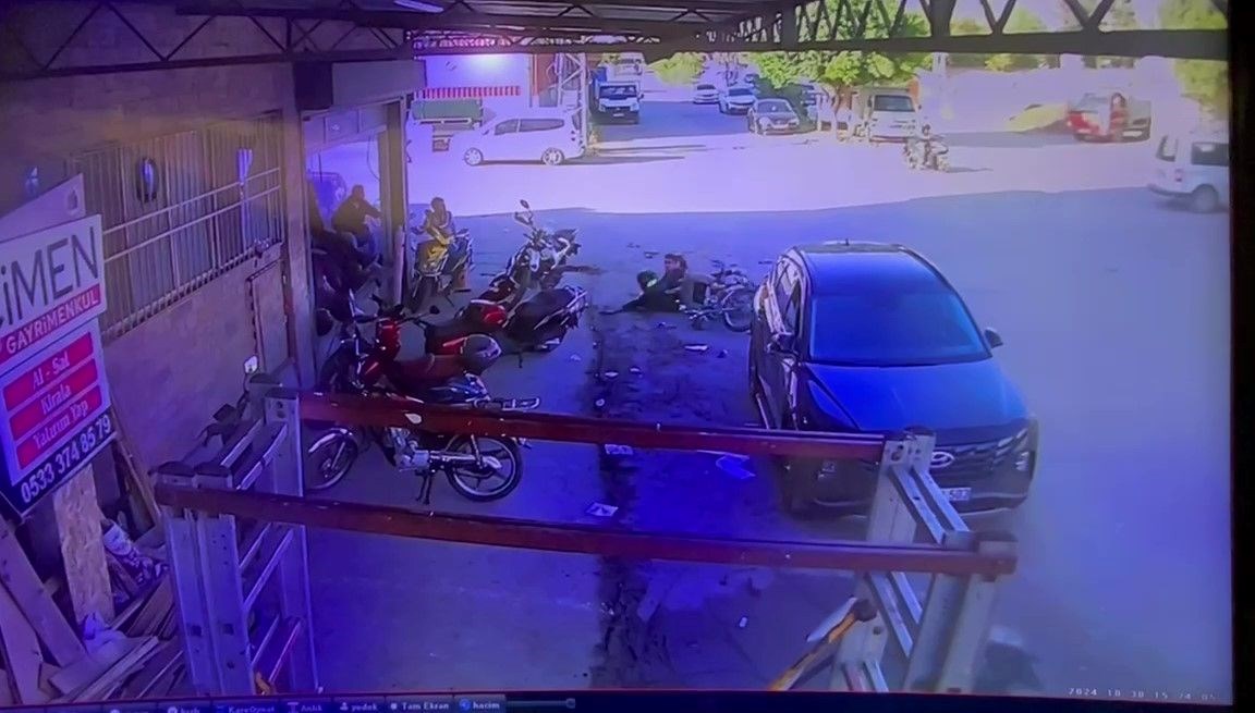 Kaza anında ilginç olay: Yaralıya yardım etmeyip motosikletine koştu