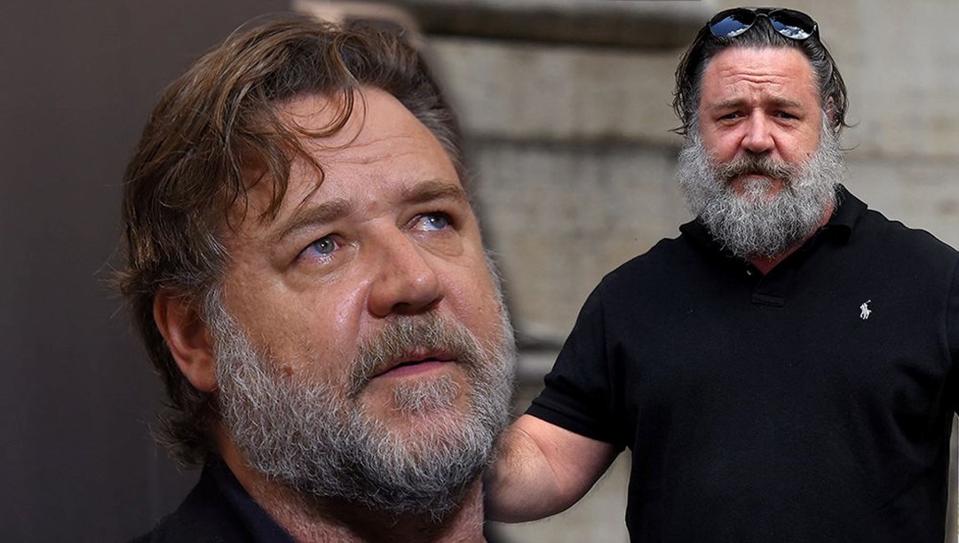 Eski halinden eser yok! Russell Crowe 5 yıl sonra ilk kez sakallarını