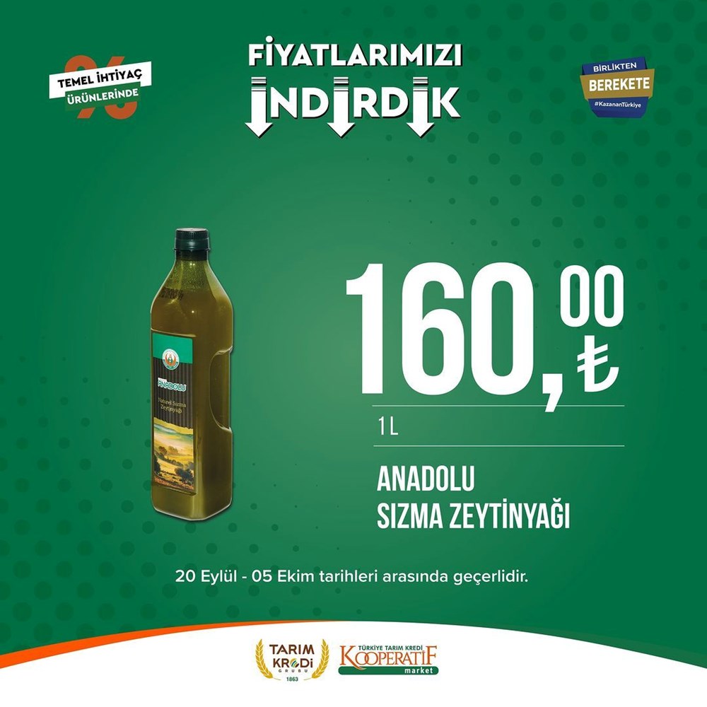 Tarım Kredi Kooperatif Market yeni indirimli ürünler listesi belli oldu: 51 üründe fırsat indirimi (27 Eylül-5 Ekim 2023 Tarım Kredi Market indirimleri) - 11