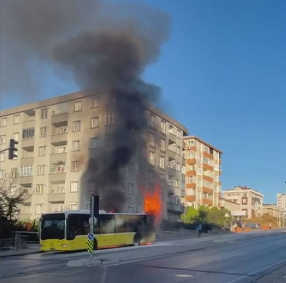 Ümraniye'de İETT otobüsünde yangın - 5