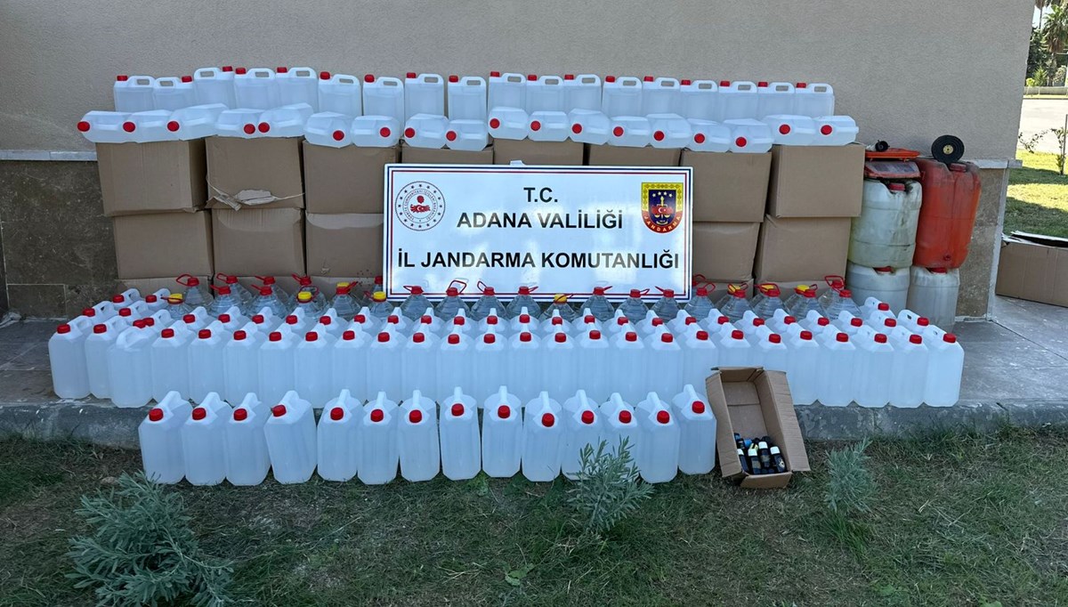 Adana'da 1475 litre kaçak içki ele geçirildi