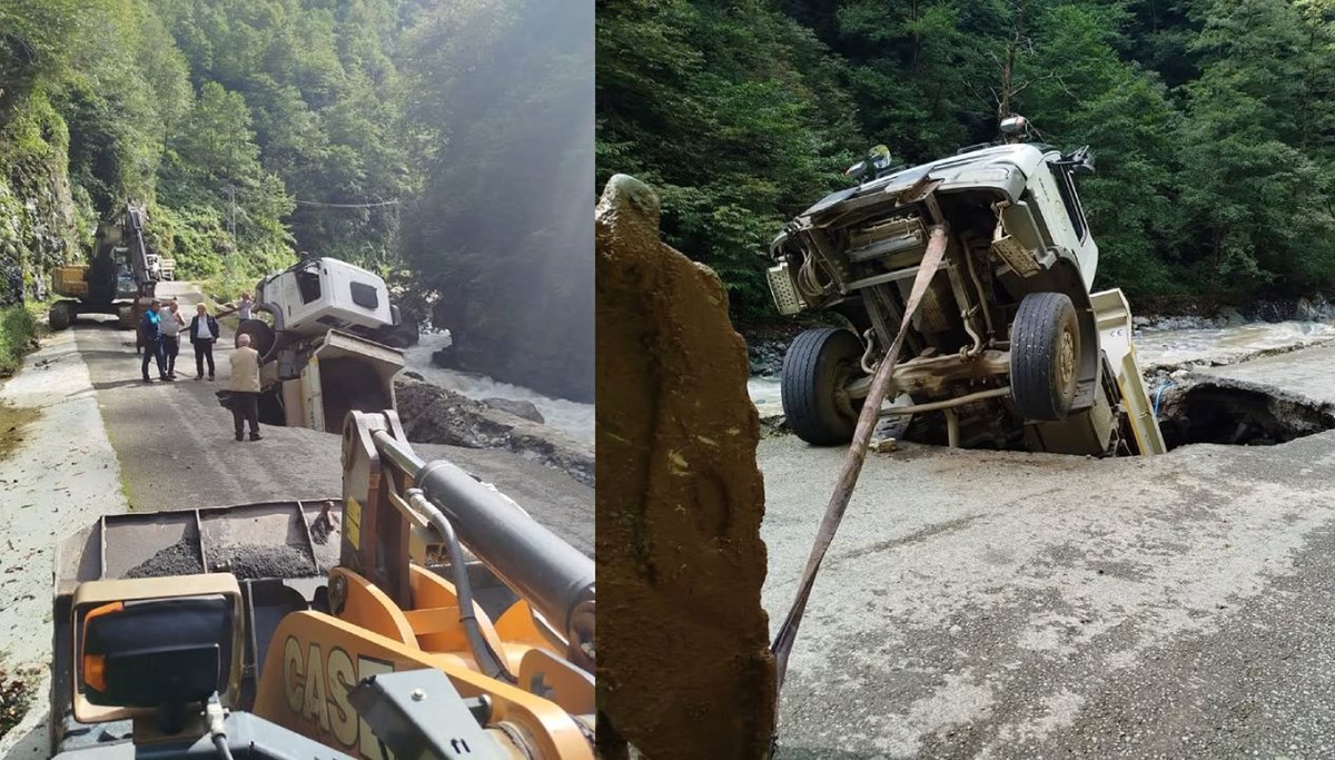 Artvin'de kamyon göçüğe düştü