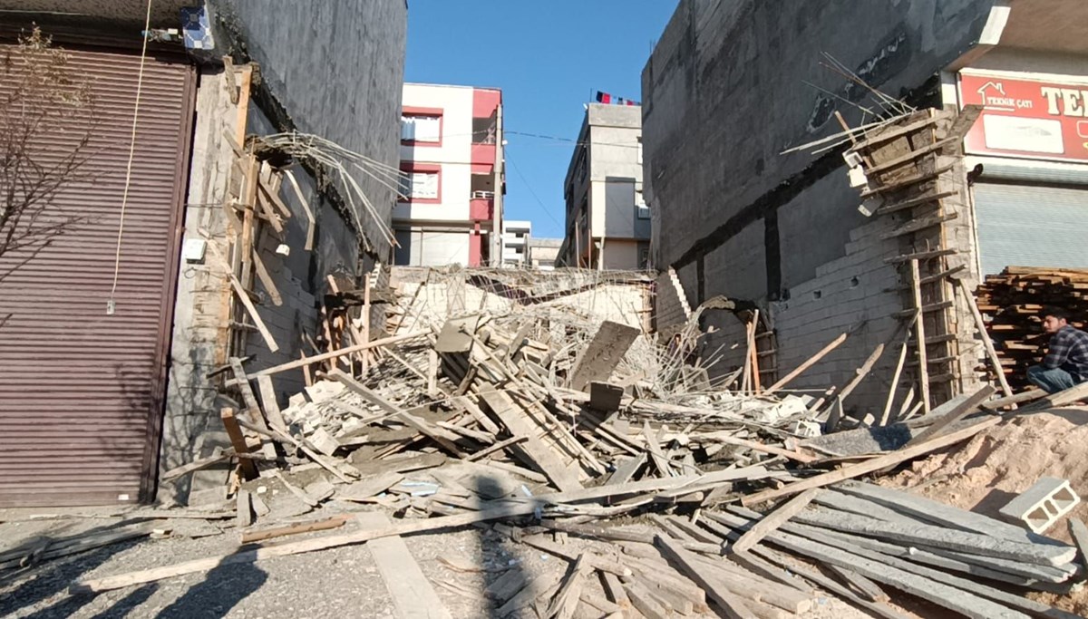 Gaziantep'te inşaat iskelesi çöktü: 2 işçi yaralı