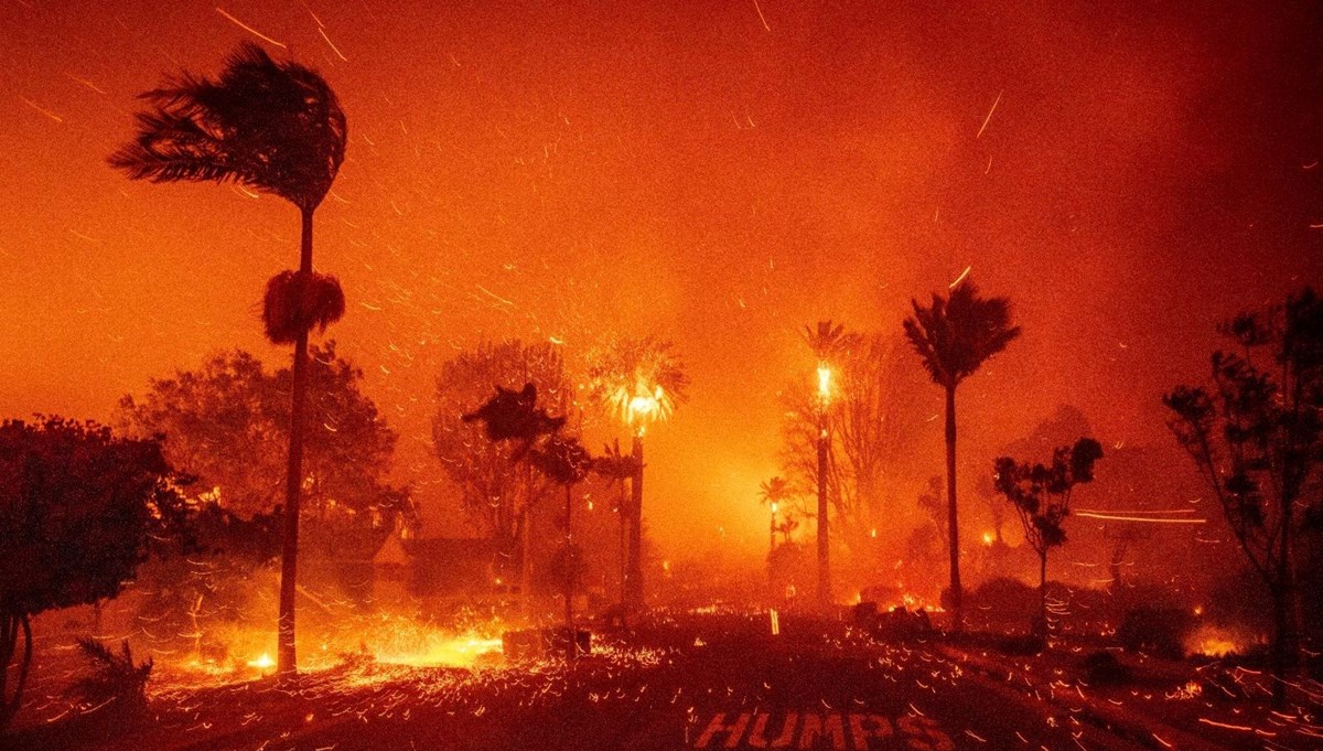 Hollywood'da alevlerle mücadele Hollywood'da alevlerle mücadele