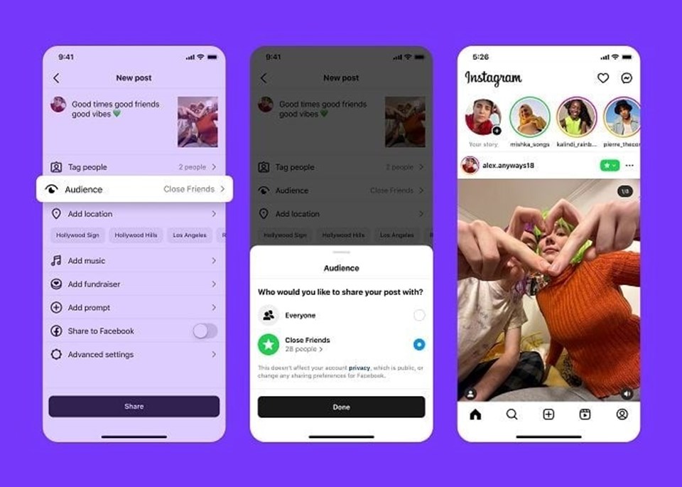 Instagram hikayeler ile sınırlı kalmıyor: Yakın arkadaşlara özelliği genişletiliyor - 1