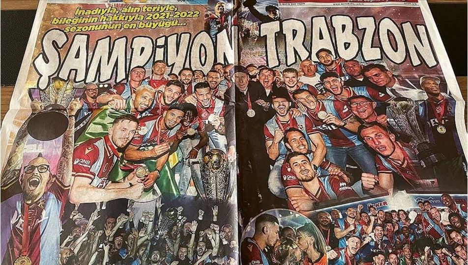 Trabzonspor'un kupa töreninin yerel basında yankıları