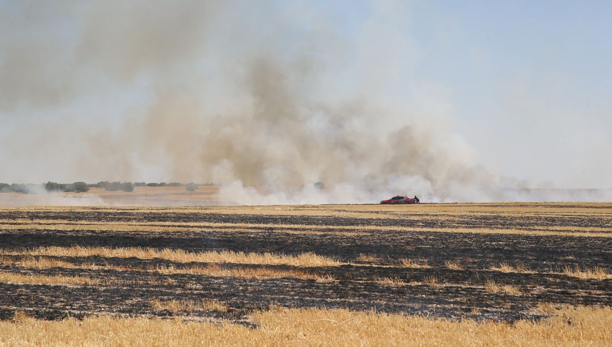 Eskişehir'de tarım arazisinde yangın
