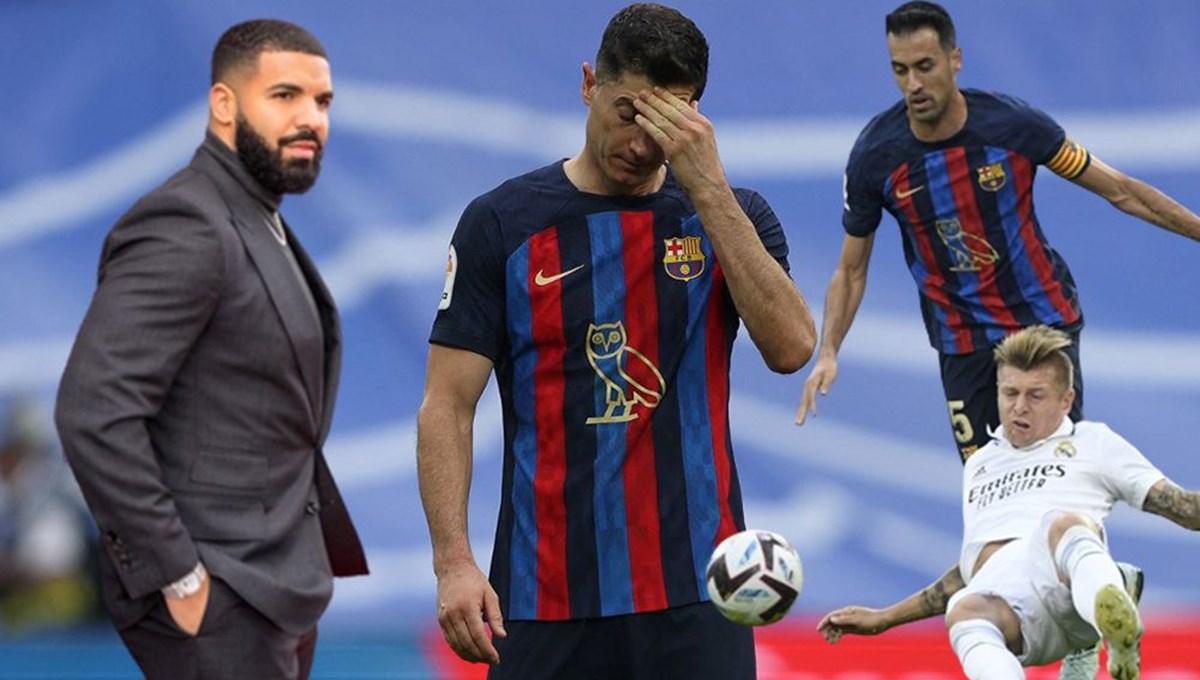 Barcelona, Real Madrid maçına göğsünde şarkıcı Drake'in logosu ile çıktı