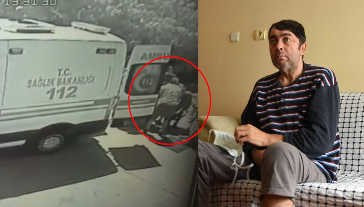 Sedyeden düşen hasta konuşma ve yürüme yetisini kaybetti