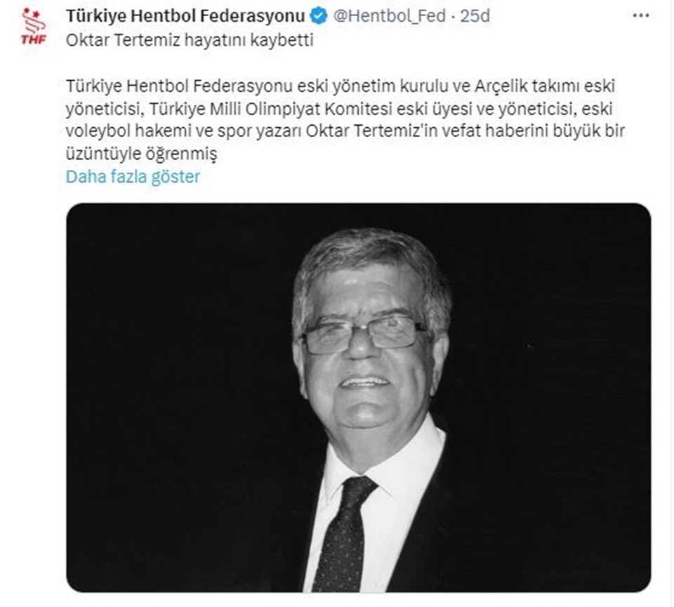 Türkiye Hentbol Federasyonu duyurdu: Oktar Tertemiz hayatını kaybetti (Oktar Tertemiz kimdir?) - 1