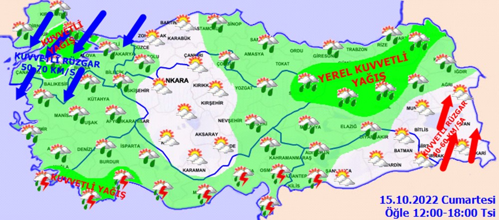 Meteoroloji uyardı: Kuvvetli yağış ve rüzgara dikkat! (Bugün hava nasıl olacak?) - 6