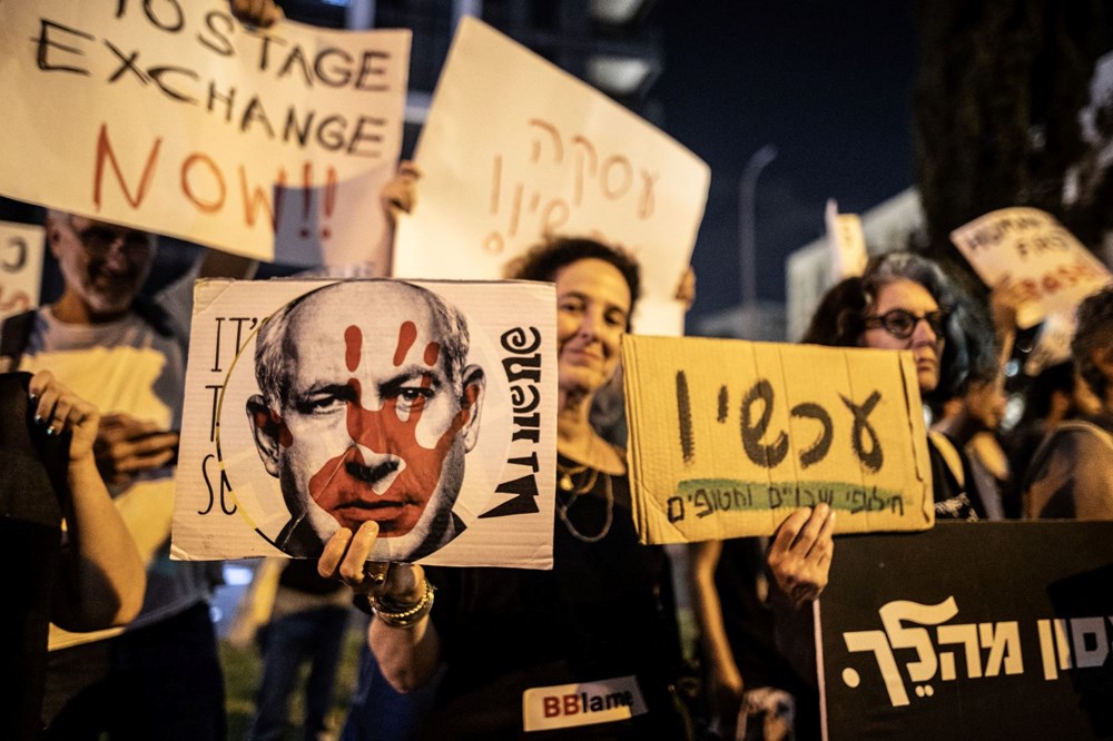 Gazze'de ateşkes isteyen İsrailliler gösteri düzenledi - 4