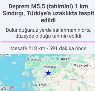 Telefonlara gönderilen yanlış bildirimin görüntüsü