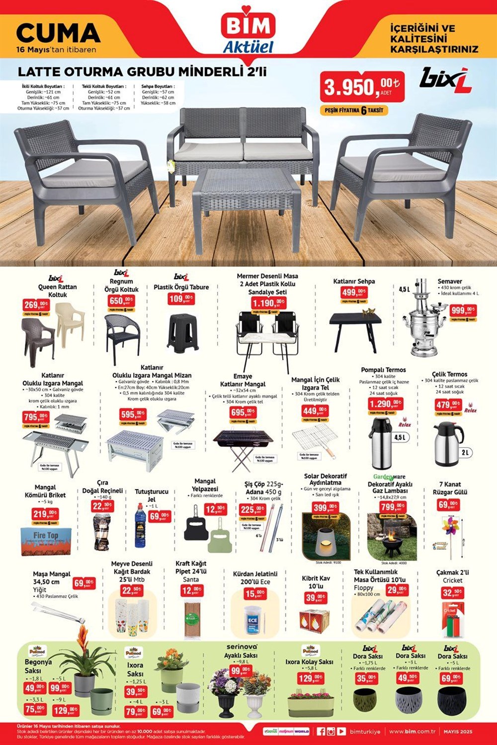 BİM aktüel 13-16 Mayıs: BİM aktüel eserler kataloğunda; vantilatör, 2'li Türk kahve makinesi, elektrikli bisiklet, 25 modül piknik seti yer aldı 82