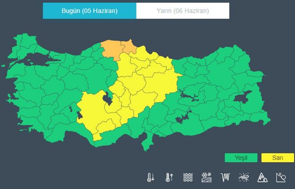 Meteoroloji'den 16 il için sarı ve turuncu kod (Bugün hava nasıl olacak?) - 3