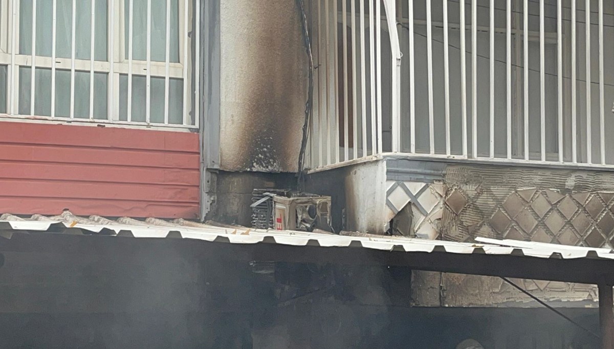 Yanan klima motoru paniğe neden oldu Yanan klima motoru paniğe neden oldu