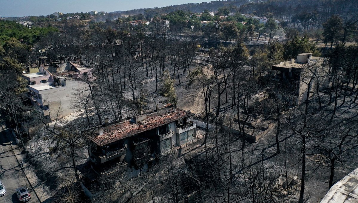 Çanakkale'de yangının izleri