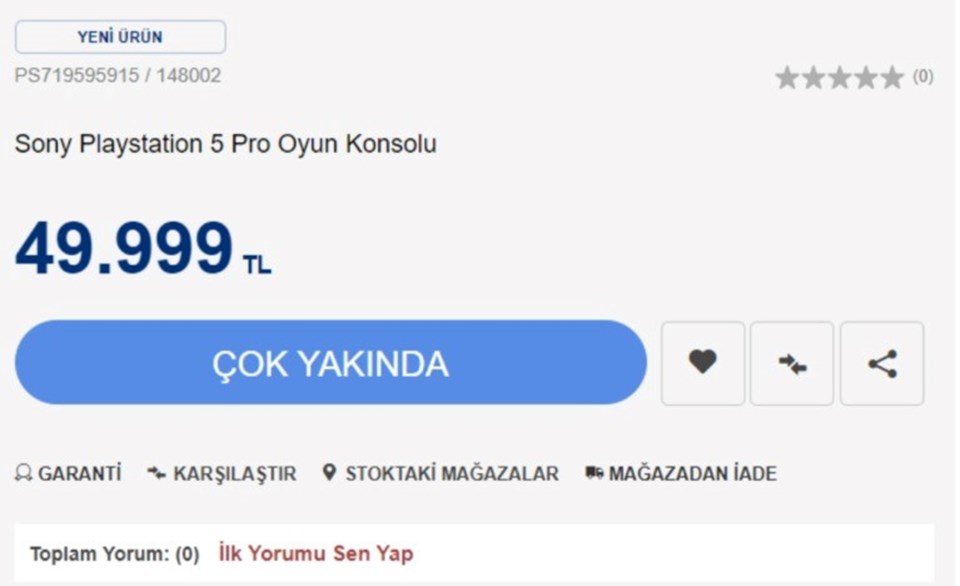 PlayStation 5 Pro'nun Türkiye fiyatı belli oldu (PS5 Pro Türkiye'de ne kadar?) - 1