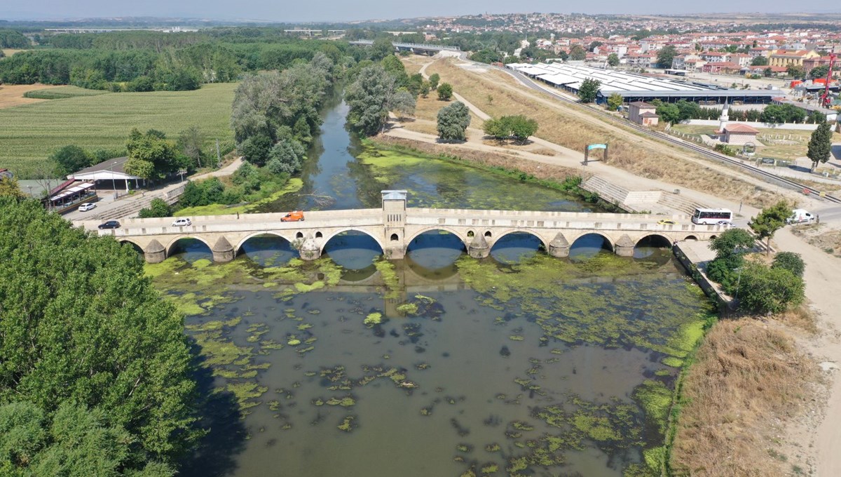 Edirne'de Meriç ve Tunca nehirlerinin su seviyesi düştü