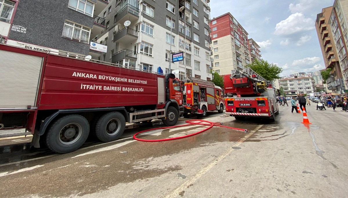 Ankara'da apartman yangını: 1 ölü