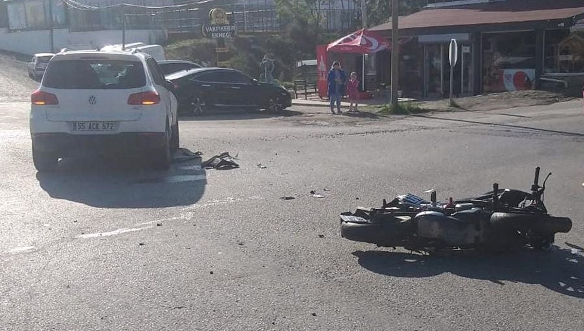 Samsun'da kaza: Motosikletli komiser ağır yaralandı Samsun'da kaza: Motosikletli komiser ağır yaralandı