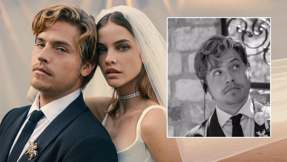 Dylan Sprouse, Barbara Palvin ile evlenirken kulaklık taktı