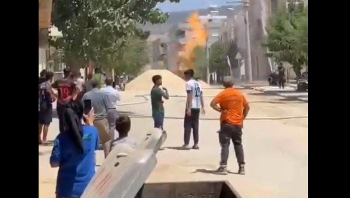 Doğalgaz borusu patladı